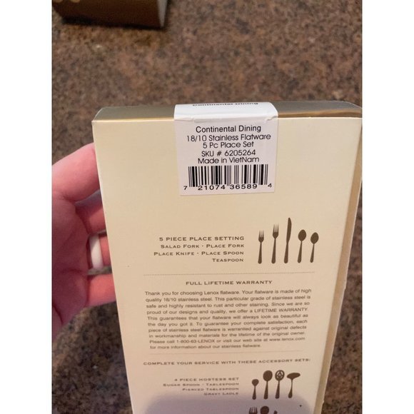 Lenox Continental Dining 5-Piece Place Setting - Service for One New in Box - Picture 3 of 5